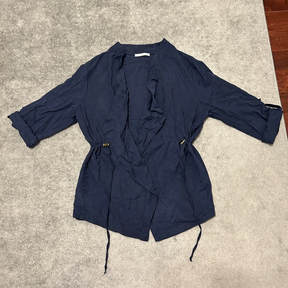 Drape Open Front Twill Jacket - image 5